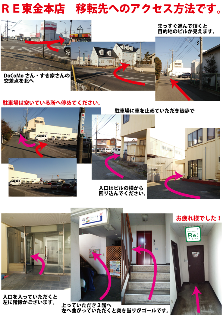 アール・イー東金本店案内図