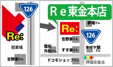 アール・イー東金本店マップ